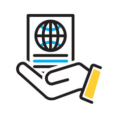 Vector multi color icon for Citizenship