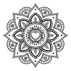 Mandala Pattern Stencil doodles sketch