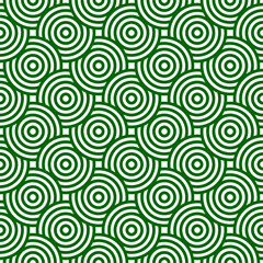 Green hypnotic circular seamless pattern