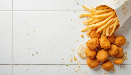 Casual dining chicken nuggets & french fries