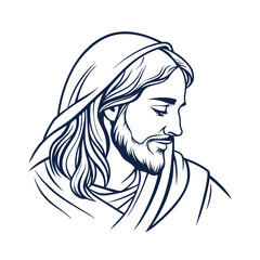 portrait of a Jesus Christ cross thorn vector  