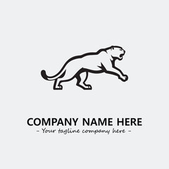 Phanter illustration black and white for logo company vector image
