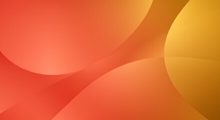Smooth abstract background with flowing, curved shapes in warm hues of red, orange, and yellow. The gradient transitions create a fluid, organic appearance, forming an impression of continuous motion.