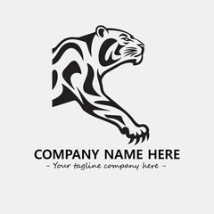 Phanter illustration black and white for logo company vector image
