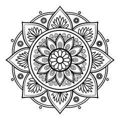 Mandala Pattern Stencil doodles sketch
