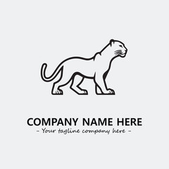 Phanter illustration black and white for logo company vector image
