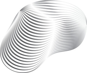 Circle and liquid shapes with dynamic metallic glowing silver, tech, innovation, science