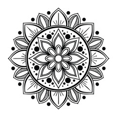 Mandala Pattern Stencil doodles sketch