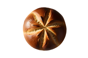 Fresh Bread Loaf Isolated on Transparent Background. Generative Ai.