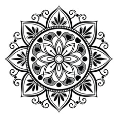 Mandala Pattern Stencil doodles sketch