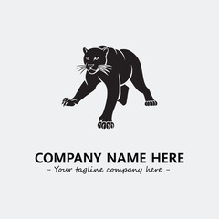 Phanter illustration black and white for logo company vector image
