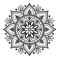 Mandala Pattern Stencil doodles sketch