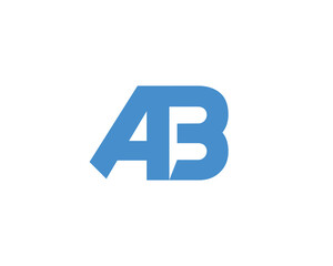Obraz premium AB logo design vector template. AB