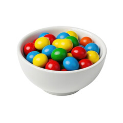 colorful jelly beans in bowl transparent background 