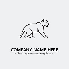 Phanter illustration black and white for logo company vector image
