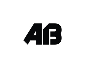 AB logo design vector template. AB