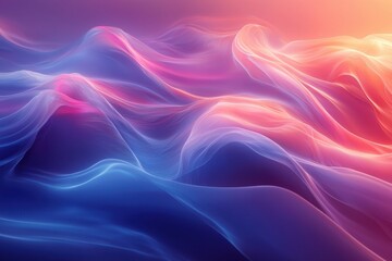 Obraz premium Abstract background with vibrant flowing waves in blue and pink hues