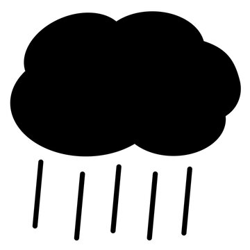 recommend clip art: モノクロの雲と雨（黒）