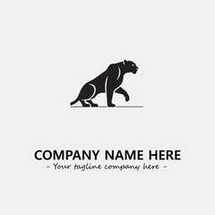 Phanter illustration black and white for logo company vector image
