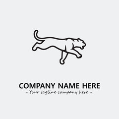 Phanter illustration black and white for logo company vector image
