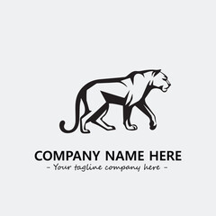 Phanter illustration black and white for logo company vector image
