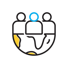 Multi color icon for team