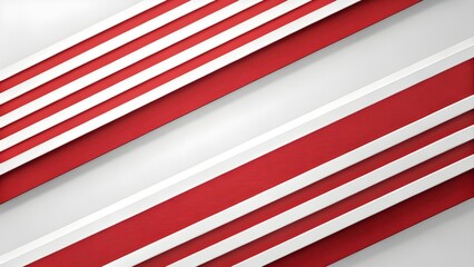 Fototapeta premium a modern, abstract design with diagonal bands of red and white, creating a dynamic and visually striking pattern.