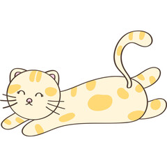 ilustrasi kucing cute cat illustration