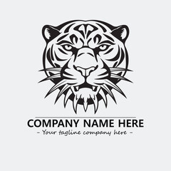 Phanter illustration black and white for logo company vector image
