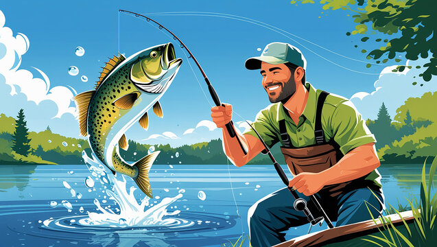 fishing on the river