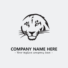 Phanter illustration black and white for logo company vector image
