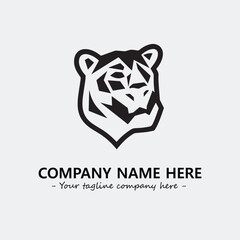 Phanter illustration black and white for logo company vector image
