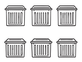 Tilt-out Hamper line art illustration