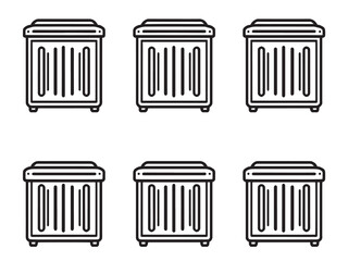 Tilt-out Hamper line art illustration