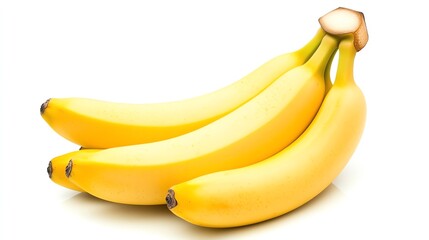 Ripe yellow bananas, a bunch of sweet, healthy fruit, ready to eat. A vibrant, sunny cluster of deliciousness.
