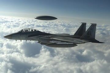 Jet Encountering UFO