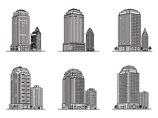 Naklejka premium 432 Park Avenue Minimalist Architectural Illustration