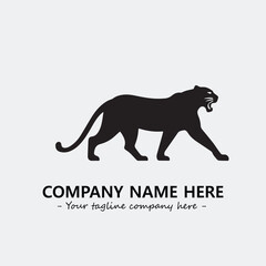 Phanter illustration black and white for logo company vector image
