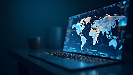 Examining the Impact of Digital Transformation: Data Analytics, Disruptive Technology, Market Adaptation Strategies, and Innovation Driving Economic Growth - Photo Stock Concept