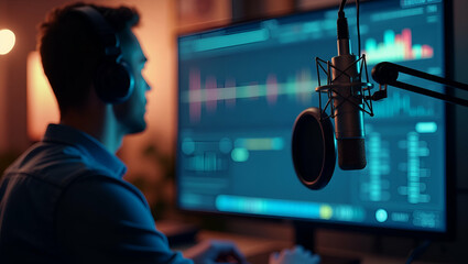 Strategic Radio Advertising: Clear Audio Branding, Persuasive Voiceovers & Optimized Sound Quality for Impactful Auditory Experiences | Photo Stock Concept