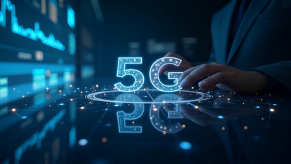 Advanced 5G Business Solutions: Innovative Digital Interfaces & Strategic Network Systems for Enhanced Enterprise Connectivity - Modern Corporate Design in Stock Photo Concept