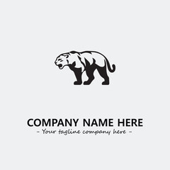 Phanter illustration black and white for logo company vector image
