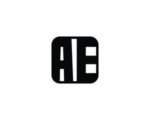 AE logo design vector template. AE