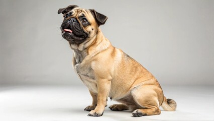 Obraz premium American Pugabull on studio background 