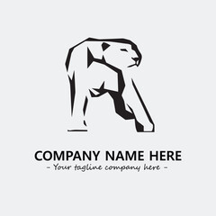 Phanter illustration black and white for logo company vector image
