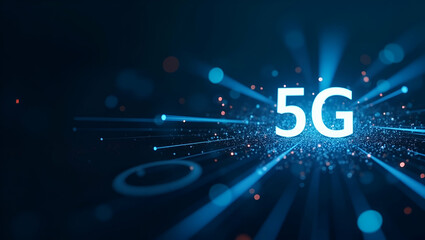 Cutting Edge 5G Innovation Strategy: Breakthrough Network Solutions & Advanced Technology Integration for Next-Gen Connectivity - Photo Stock Concept with Empty Space