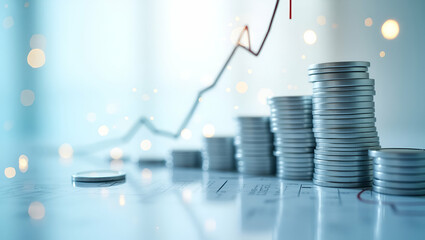 Analyzing national debt trends with comprehensive fiscal evaluations and data driven budgetary reviews to assess government borrowing and fiscal stability in  Photo Stock  Concept  and empty space on 