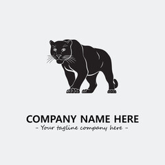 Phanter illustration black and white for logo company vector image
