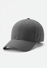 Fototapeta premium Gray baseball cap isolated on white background 