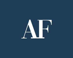 AF logo design vector template. AF